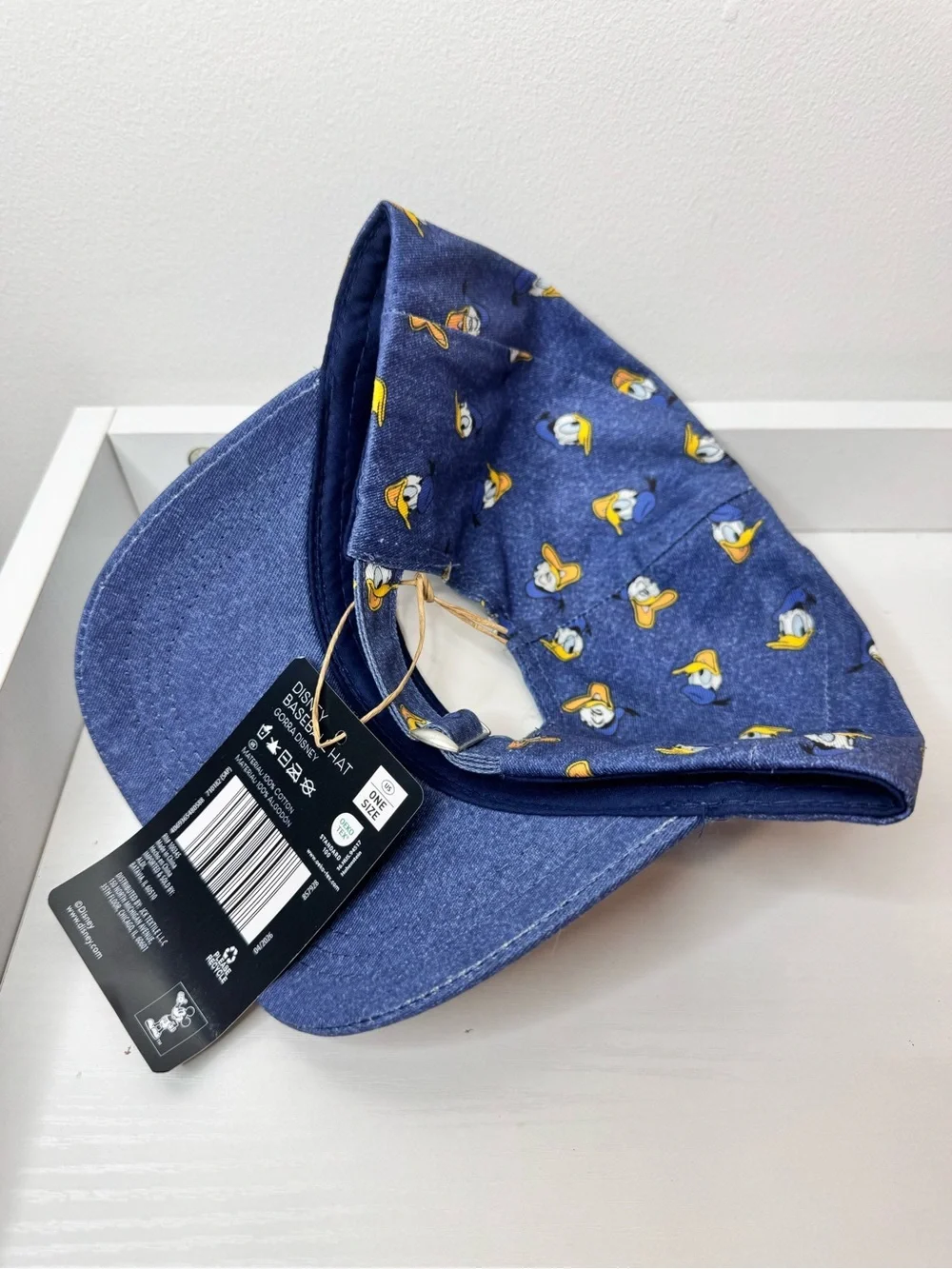 Aldi X Disney Donald Duck Printed Denim Baseball Cap - Picture 2 of 2
